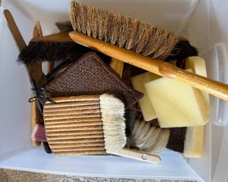 Paint brushes of all sizes and styles (this is just a smattering)