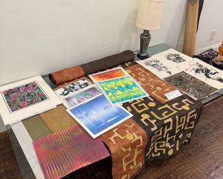 Block prints, paper and African textile