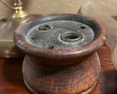 Wooden inkwell