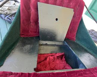 Cutter Sleigh - Black w/Gold Pin Striping - Buttoned Cushion - Completely Restored w/Shaft -  2 Person - 1 Horse