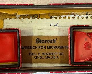 Starrett Taper Gauges 269A-269B & Wrench for Micrometer,