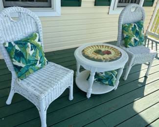White Wicker Chairs