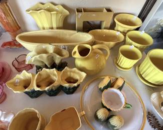 Vintage Corn Salt and pepper Shakers, Bauer, and Roseville pottery