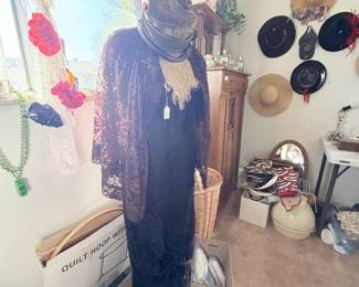 Antique dress makers model, vintage lace dress