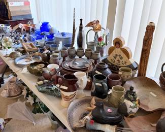 Stonewear Pottery Colletcion, Handmade wood artifacts, 
