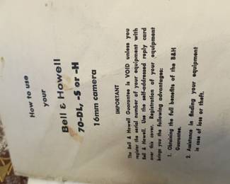 Bell & Howell 16 mm camera