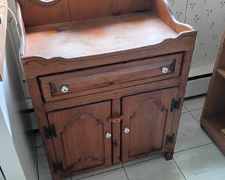 Pine dry sink  cupboard 