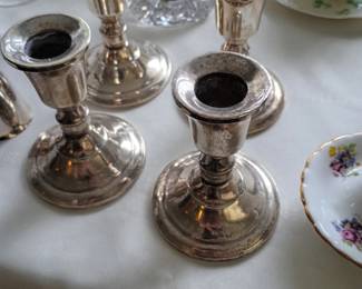 Sterling silver candle sticks