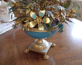 Gorham metal floral arrangement Jane Hutchinson 