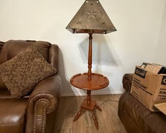 Table, lamp, vintage 2 in 1