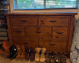 Dresser and men's boots