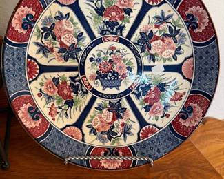 Rare Tosha Japan Large Imari Floral Large Plate