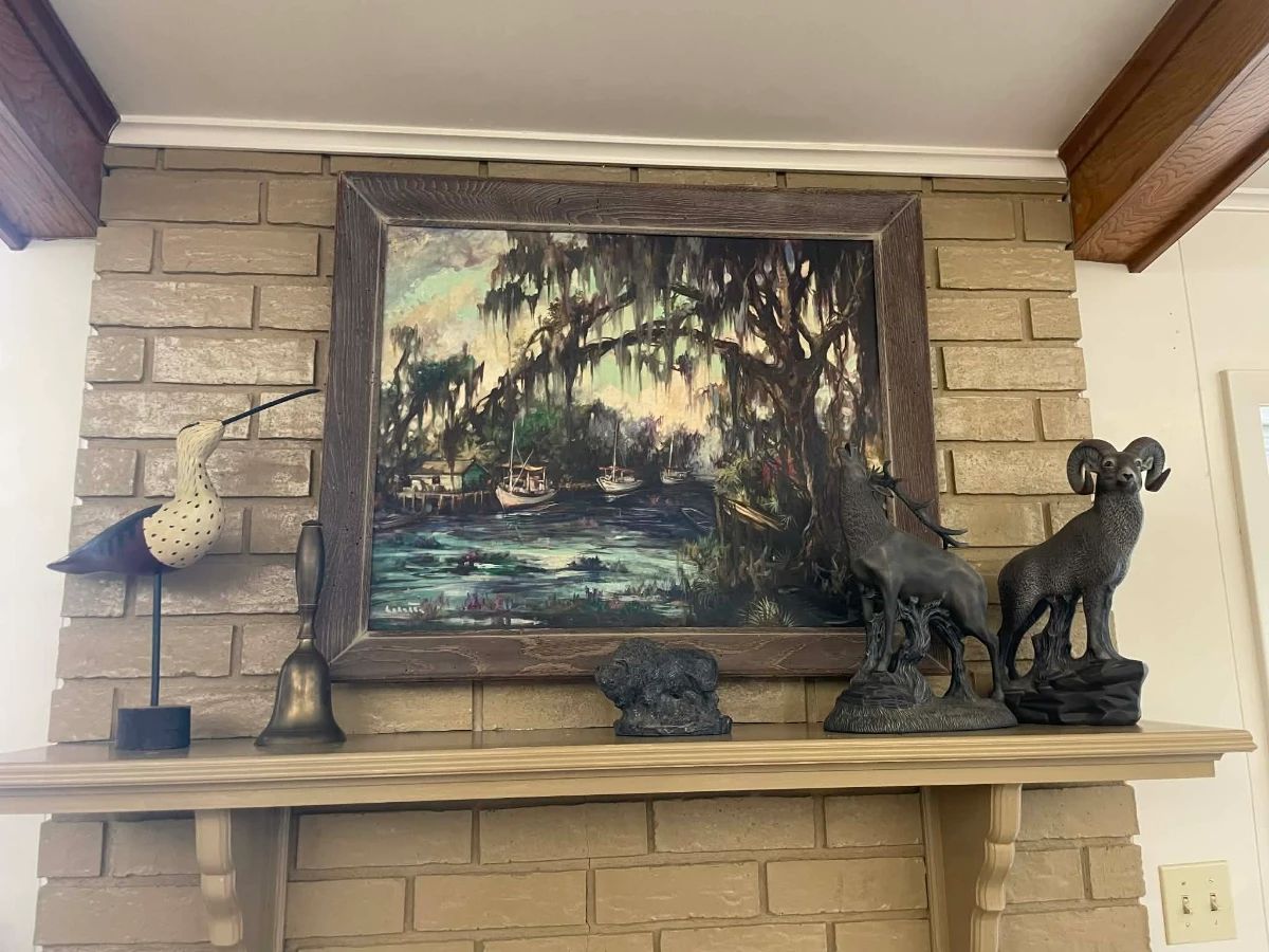 Wildflower Lane Estate Sale in Bay City - Bronze animals and Bayou Artwork 