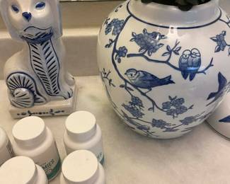 Wildflower Lane Estate Sale in Bay City blue and white china pieces