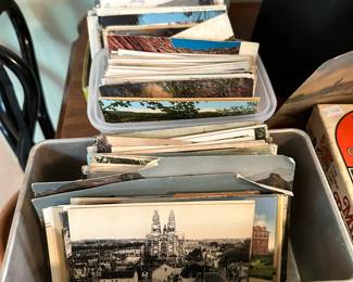 Extensive collection of vintage postcards dating from the early 1900s through the 1970s. A wide mix of scenic views, cities, and unique subjects—perfect for collectors, resale, or creative use.