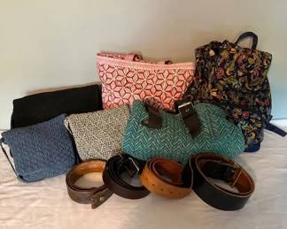 Vintage Crochet Purses, Leather Belts