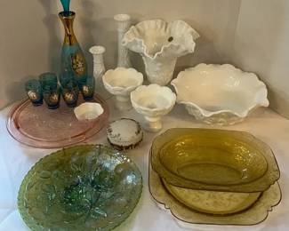 Vintage Milk Glass and Depression Glass
