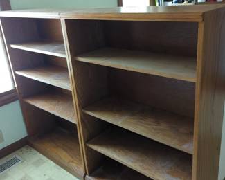 Pair of Wooden Bookshelves