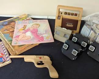 Vintage View Master, Tape Player, Coloring Books