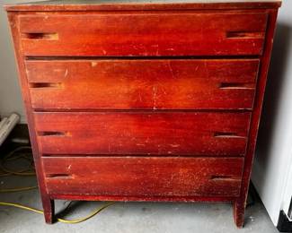 Vintage Dovetail Wood Dresser