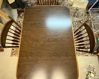Wood and Laminate Top Table and Chairs