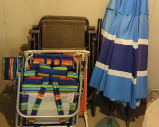 Folding Chairs and Umbrellas