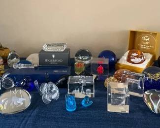 Waterford and Paperweights