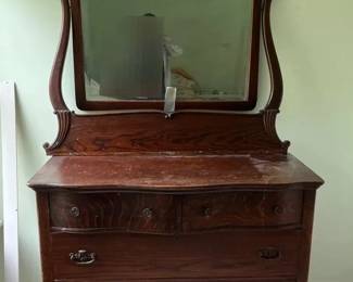 Antique Dresser with Vanity Mirror