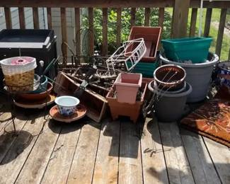 Planters, Pots, Shepherds Hooks