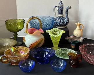 Victorian Art Glass, Carnival Glass, Hobnail, Indiana Glass  More