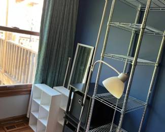 Closet Organization with a Floor Lamp