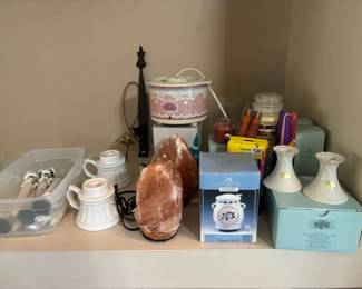 Assorted Candles, Candle Holders