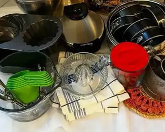 Waffle Maker with Baking Supplies