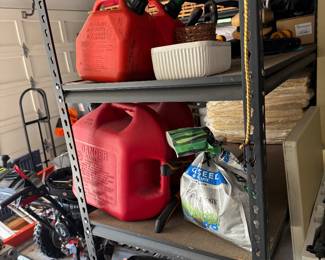 Gas Cans and Shelving