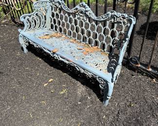 Pair of Antique Iron Settees