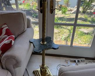 Brass and Marble Floor Lamp