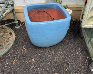 Pair of Blue Planters