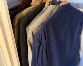 Sampling of Men's Designer Suits also Women's Clothing (Not Pictured)