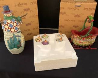 Jim Shore Snowman And Sleigh New