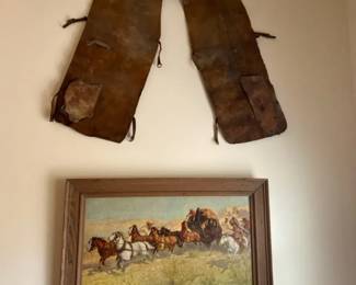 Attack On The Overland Stage Painting, Print Commissioned By Anheuser Bush, And More