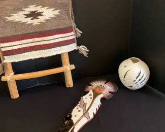 Brad Loving Signed Native American Terracotta Piece,