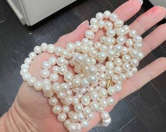 Gorgeous long strand of pearls