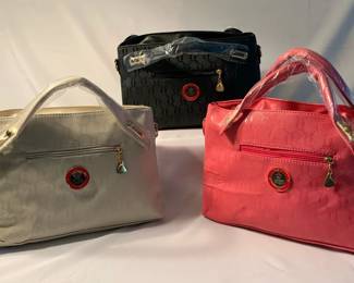 Sassy Queen Handbags Ivory Black Pink