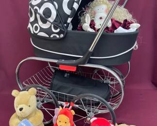 Valco Baby Princess Doll Stroller, With Doll  Stuffed Animals