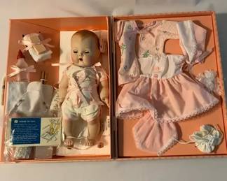Tiny Tears Porcelain Doll in Carry Case