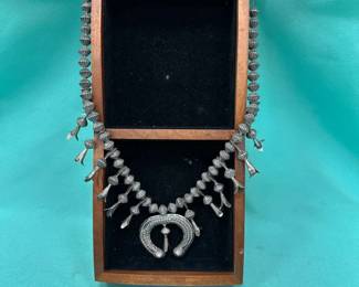 Sterling Squash Blossom Necklace