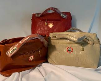 Sassy Queen Handbags Spice Red Beige