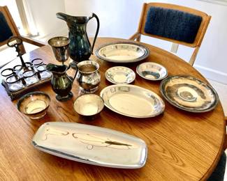 048-K: Silver-Plate Tableware and Barware Assortment