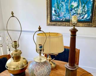 058-DR: Quartet of Assorted Table Lamps