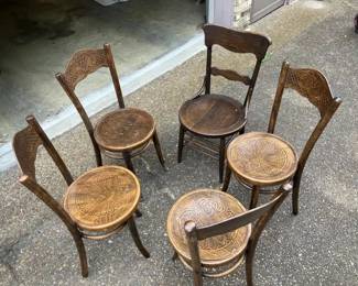 093-JM: 5 Antique Chairs